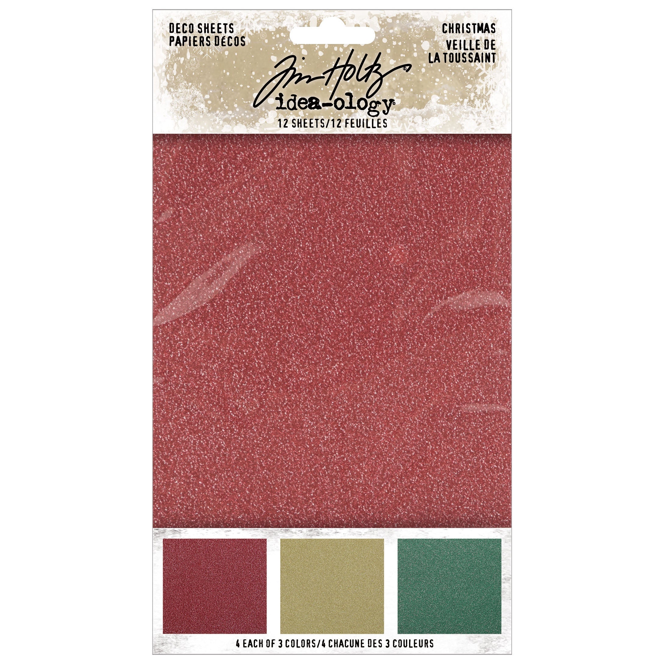 4x6 Adhesive Deco Sheets - 12 Sheets - CHRISTMAS - Idea-Ology - Tim Holtz