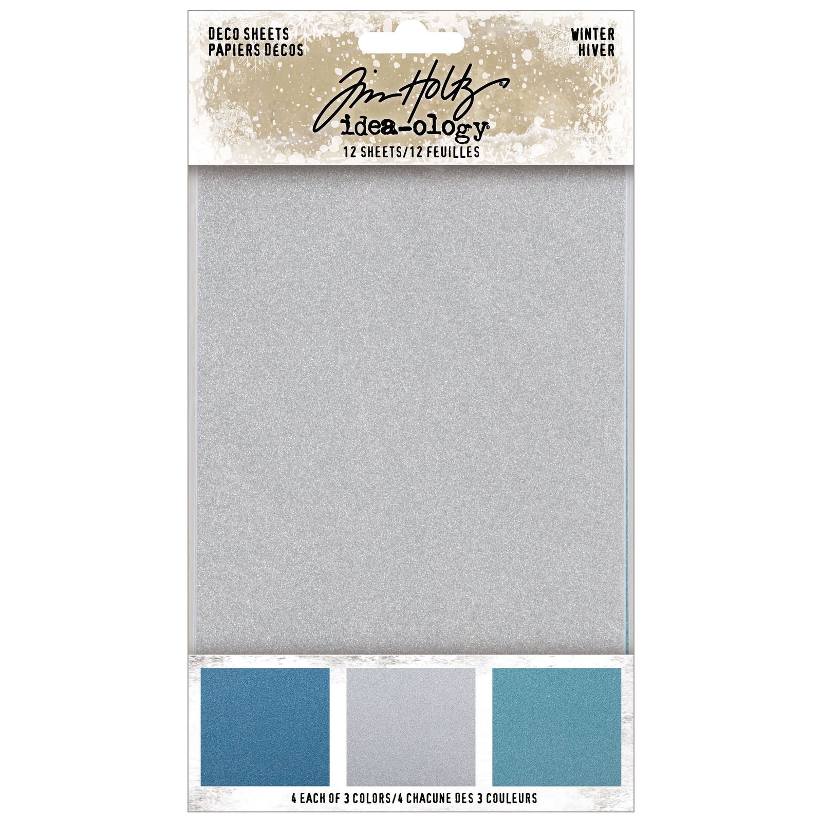 4x6 Adhesive Deco Sheets - 12 Sheets - WINTER - Idea-Ology - Tim Holtz