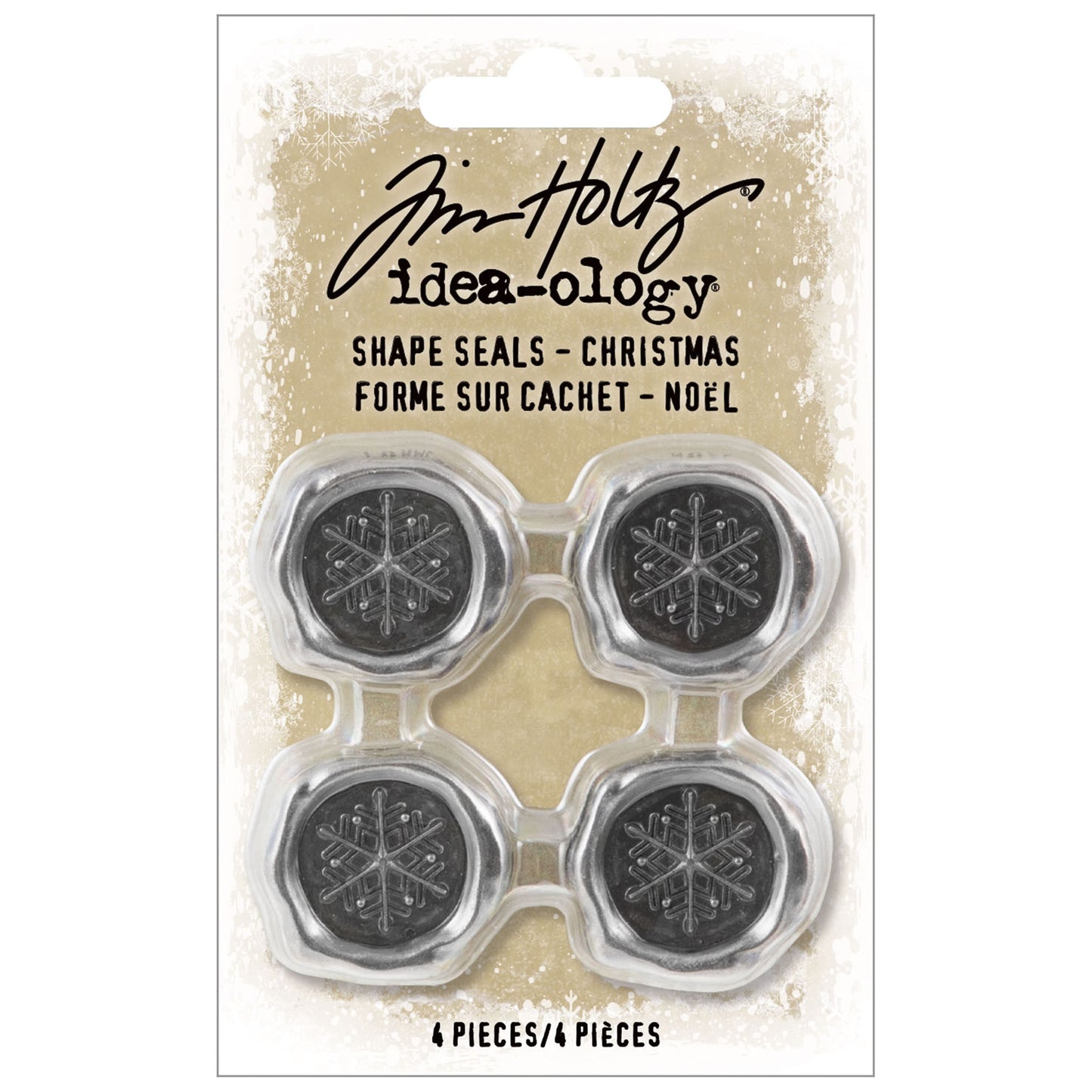 Metal Shape Seals - 4 Pcs- Christmas - Idea-Ology - Tim Holtz