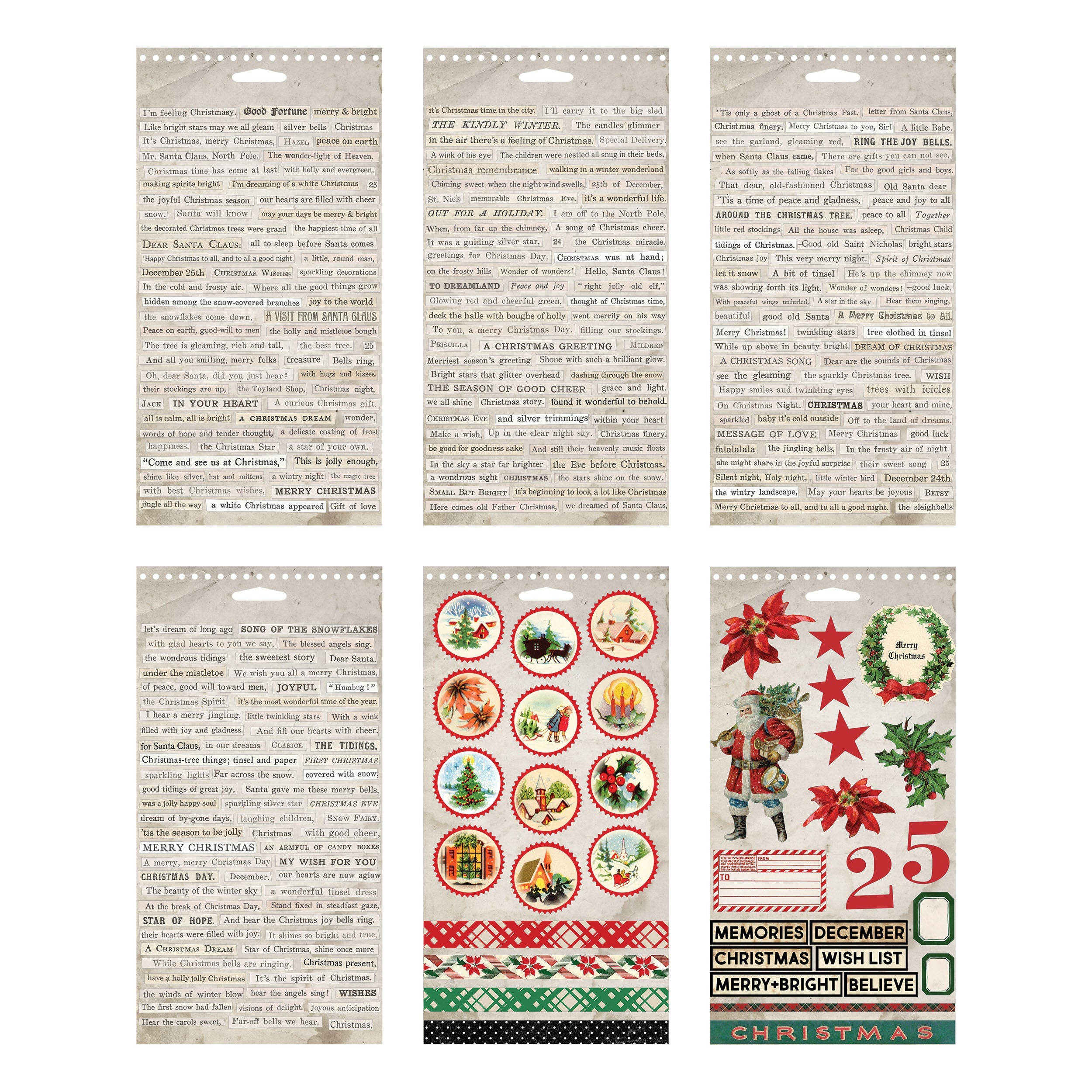 4.5X8.5 Spiral Bound Sticker Book - Christmas - Idea-Ology - Tim Holtz