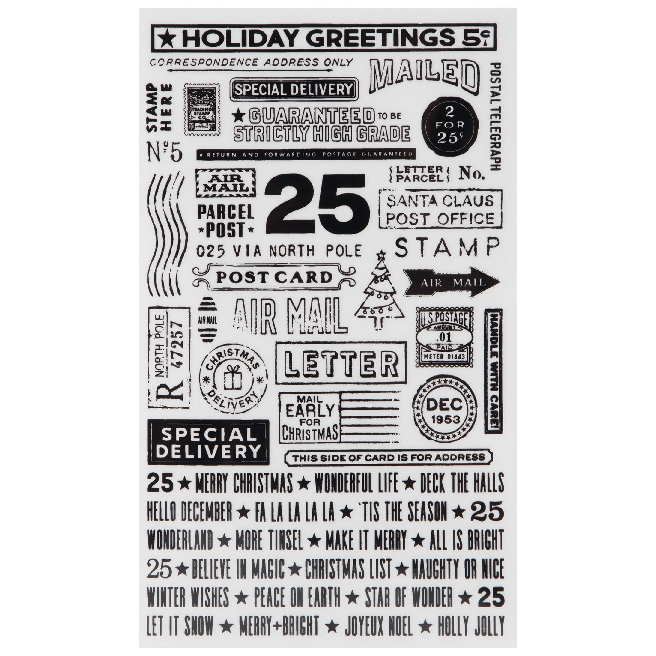 Remnant Rubs - Christmas - 2 Pcs - Idea-Ology - Tim Holtz