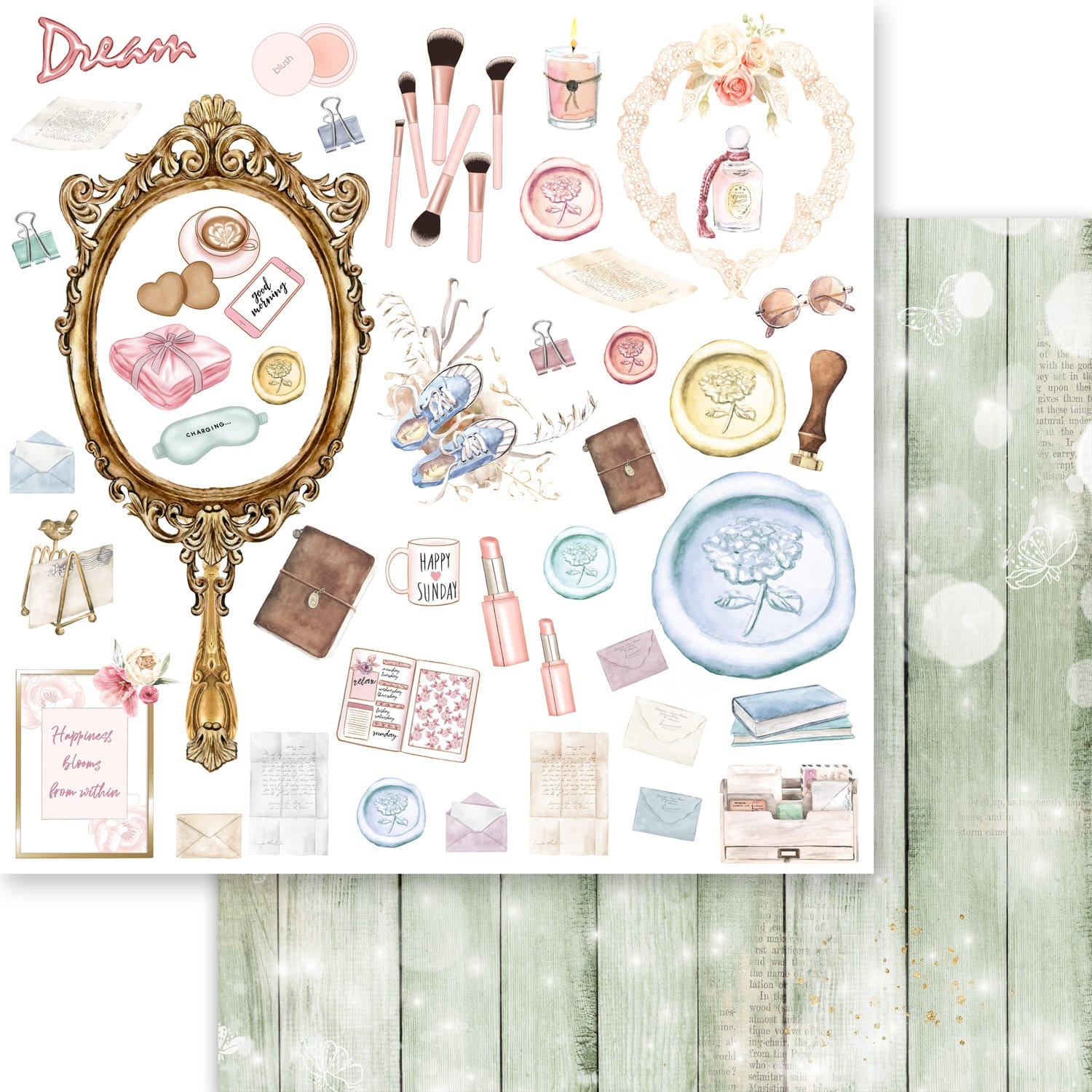 12x12 - Dusty Rose - Asuka Studio - Double Sided Paper