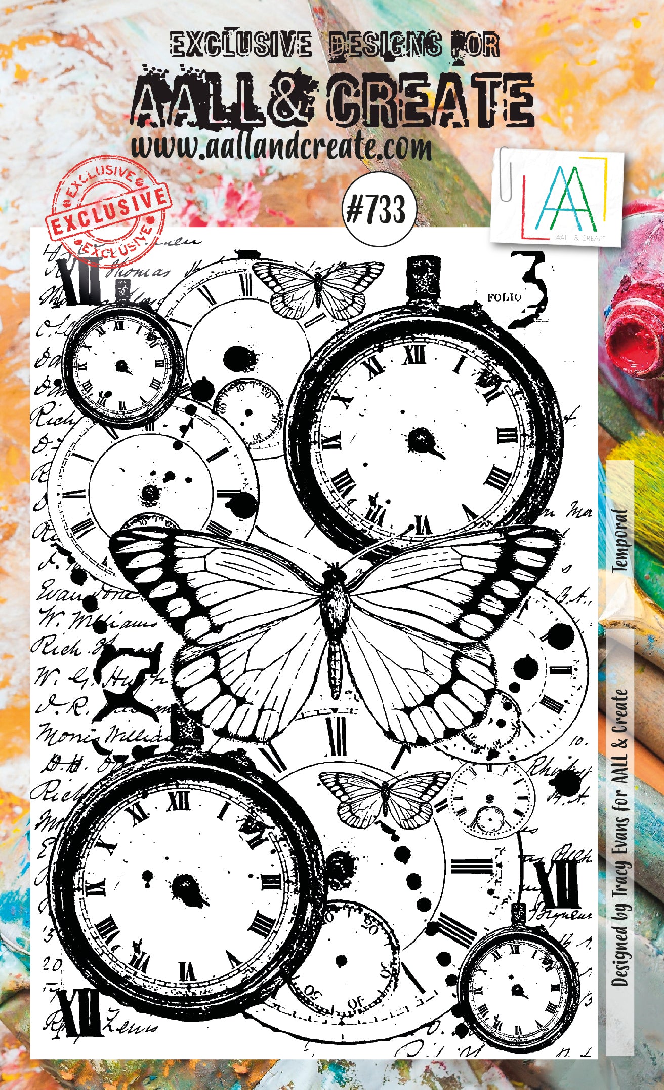 AALL and Create - Temporal - A6 - Designer Tracy Evans - Clear Stamp Set - #733