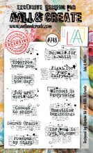 AALL and Create - Add A Motto - A6 - Designer Bipasha BK - Clear Stamp Set - #748