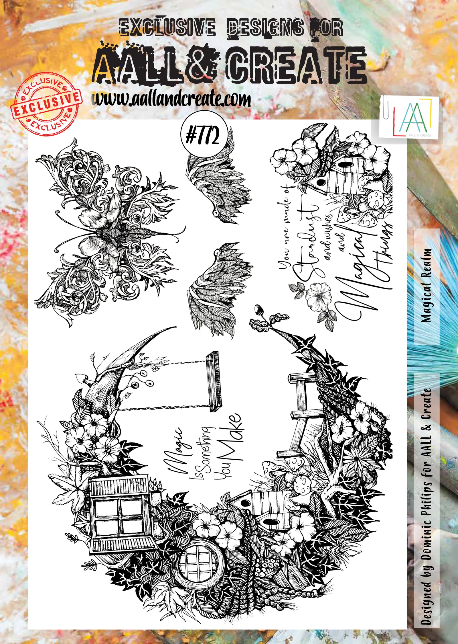 AALL and Create - Magical Realm - A4 - Designer Dominic Phillips - Clear Stamp Set - #772