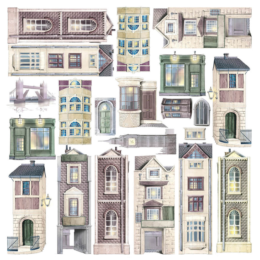 6x6 London's Calling - Fussy Cut Pad - 24/Pkg + 1 Free deluxe sheet - Ciao Bella