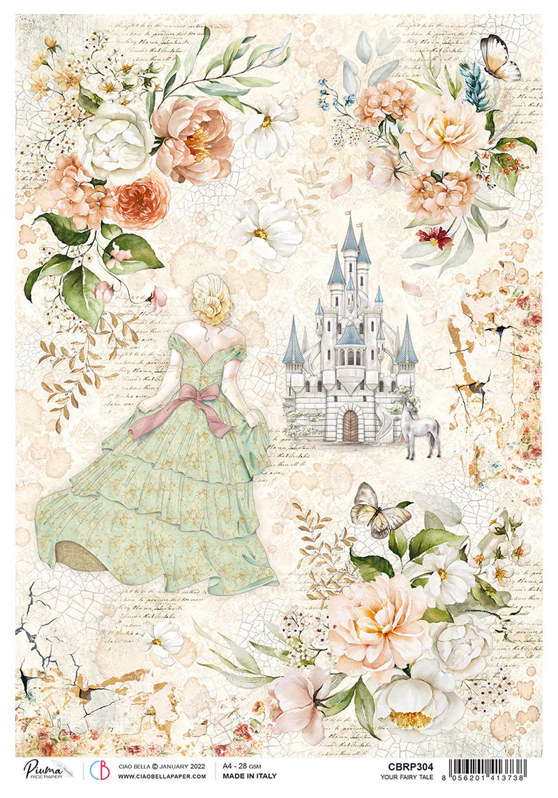Rice Paper A4 - Your Fairy Tale - Piuma - Ciao Bella