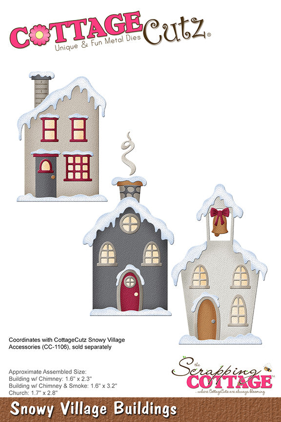 4x6 Snowy Village Buildings - Die - Cottage Cutz