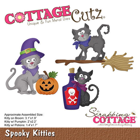 4x4 Spooky Kitties - Die - Cottage Cutz