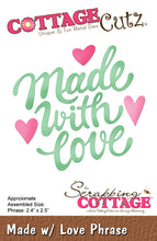 2x3 Made with Love Phrase - Die - Cottage Cutz