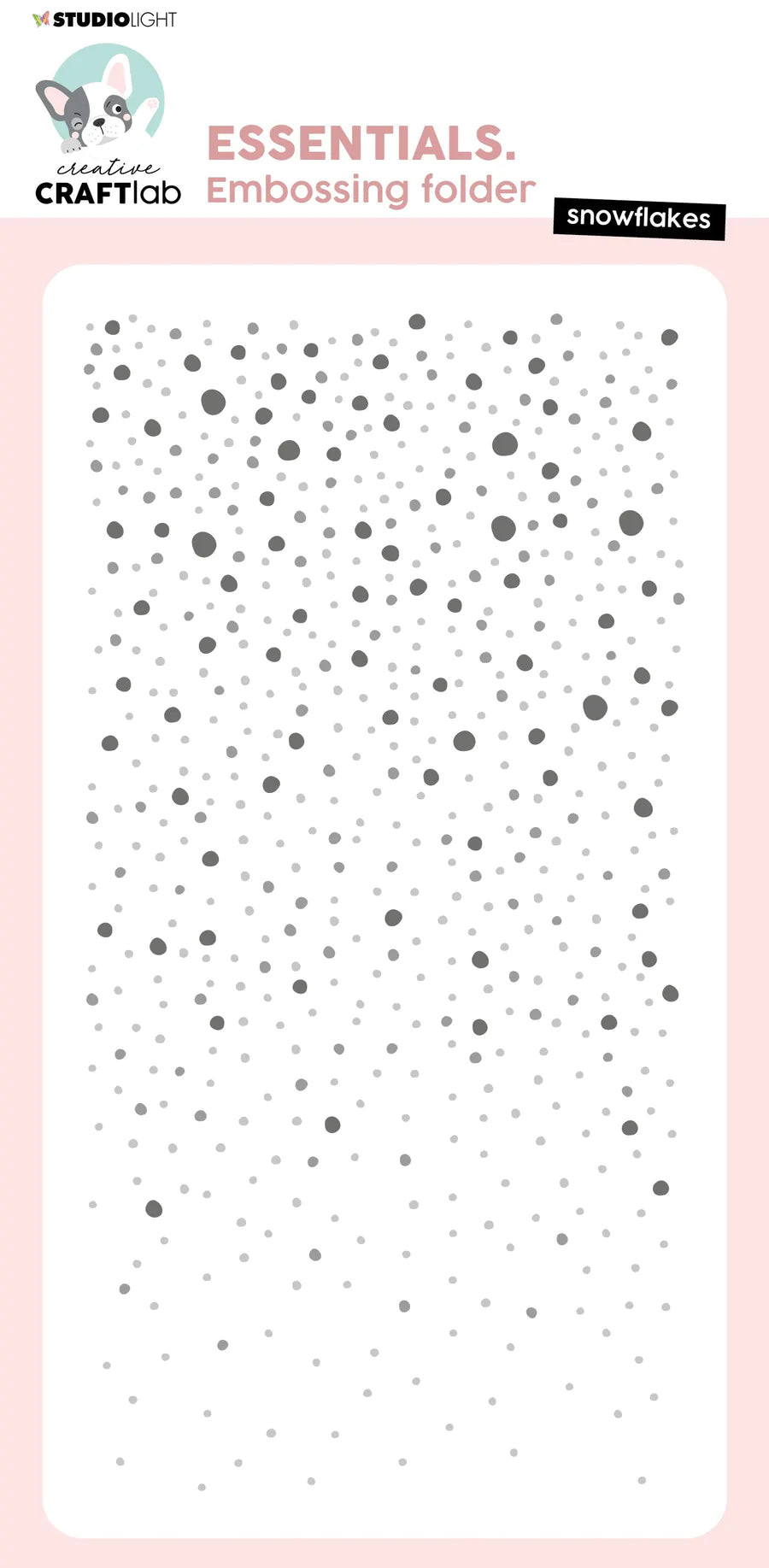 8x4 - 3D Embossing Folder - Snowflake Kisses - Essentials - Studio Light