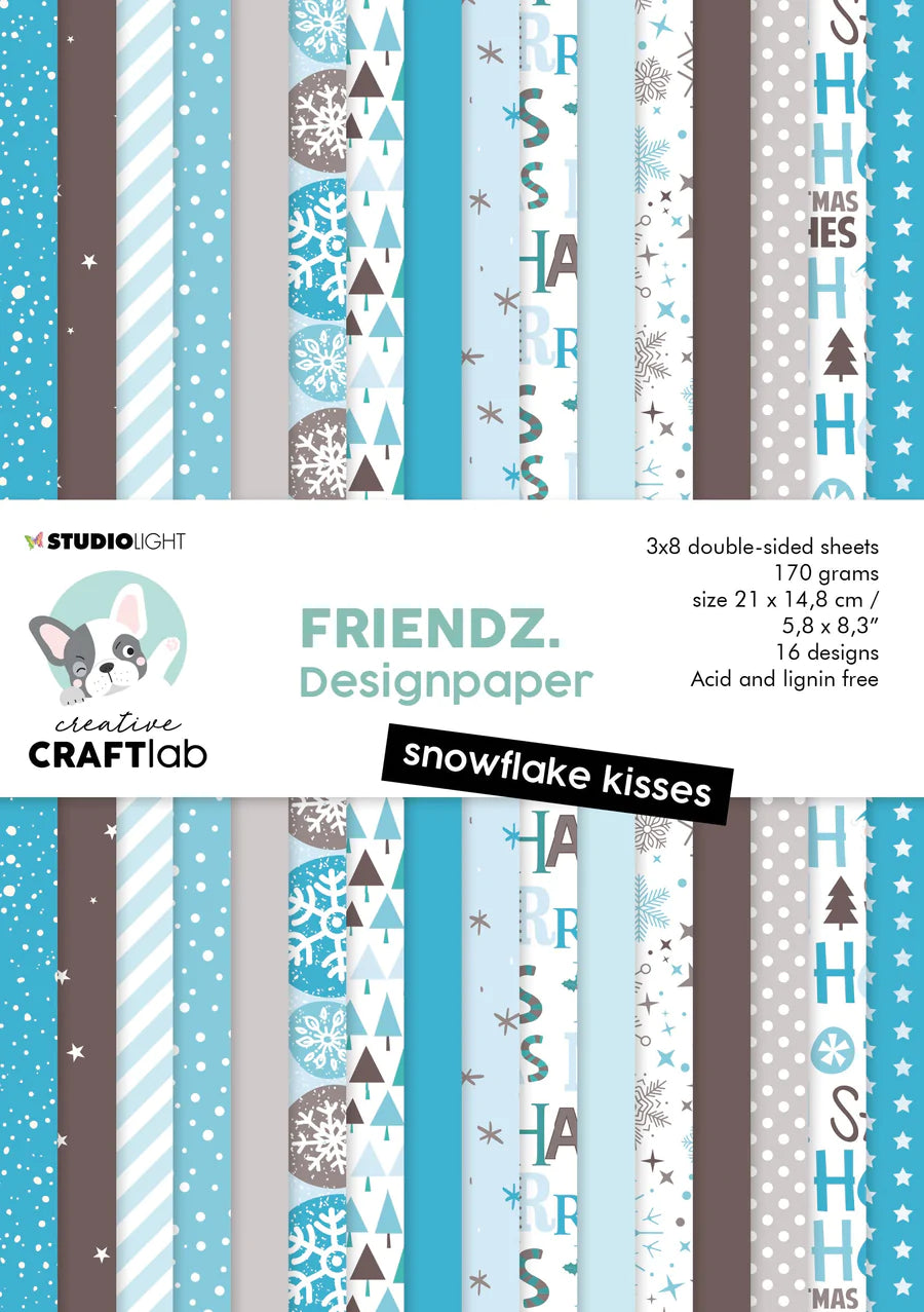 8x6 Paper Pad - Snowflake Kisses - Friendz - Studio Light