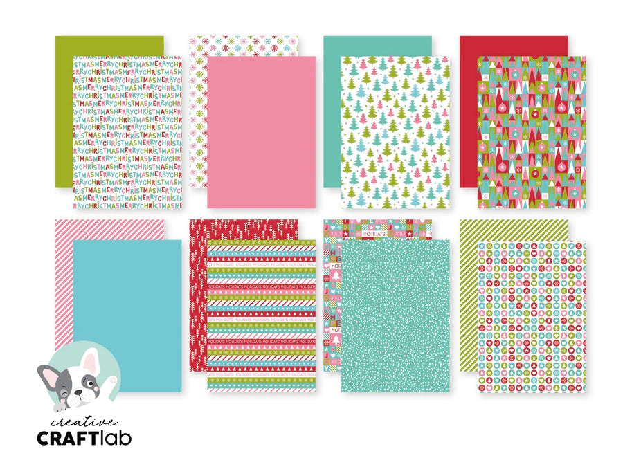 8x6 Paper Pad - Holly Jolly - Friendz - Studio Light