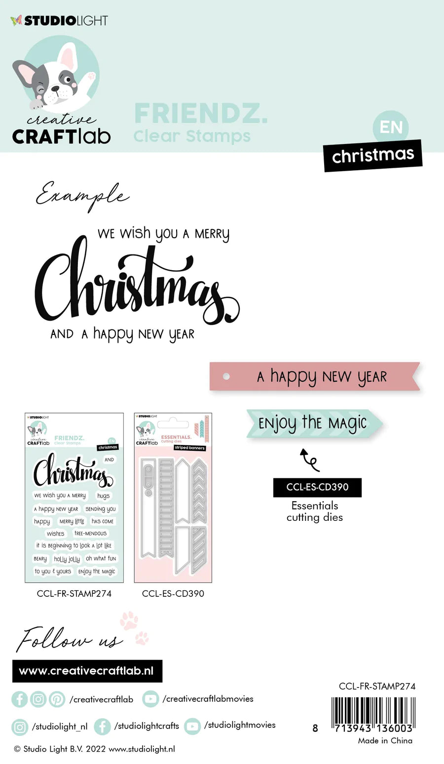 6x4 Clear Stamp - Christmas Combo - Friendz - Studio Light