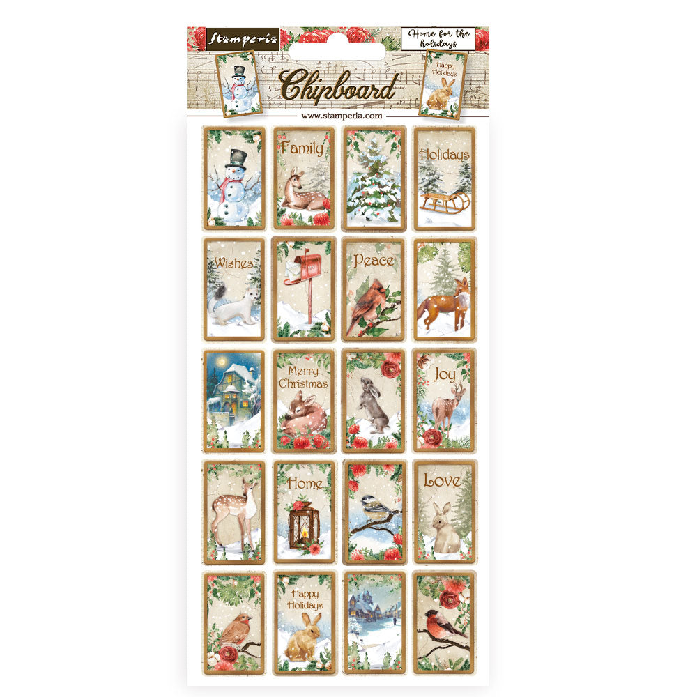 Home For The Holidays - Adhesive Chipboard 6X12 Inch - Stamperia