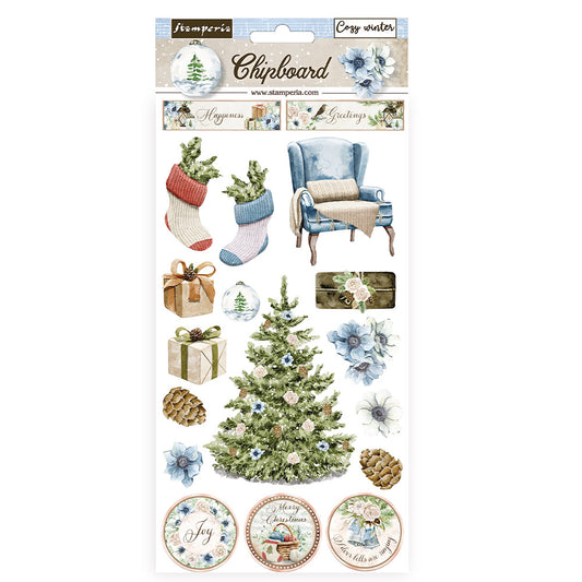 Cozy Winter - Adhesive Chipboard 6X12 Inch - Stamperia