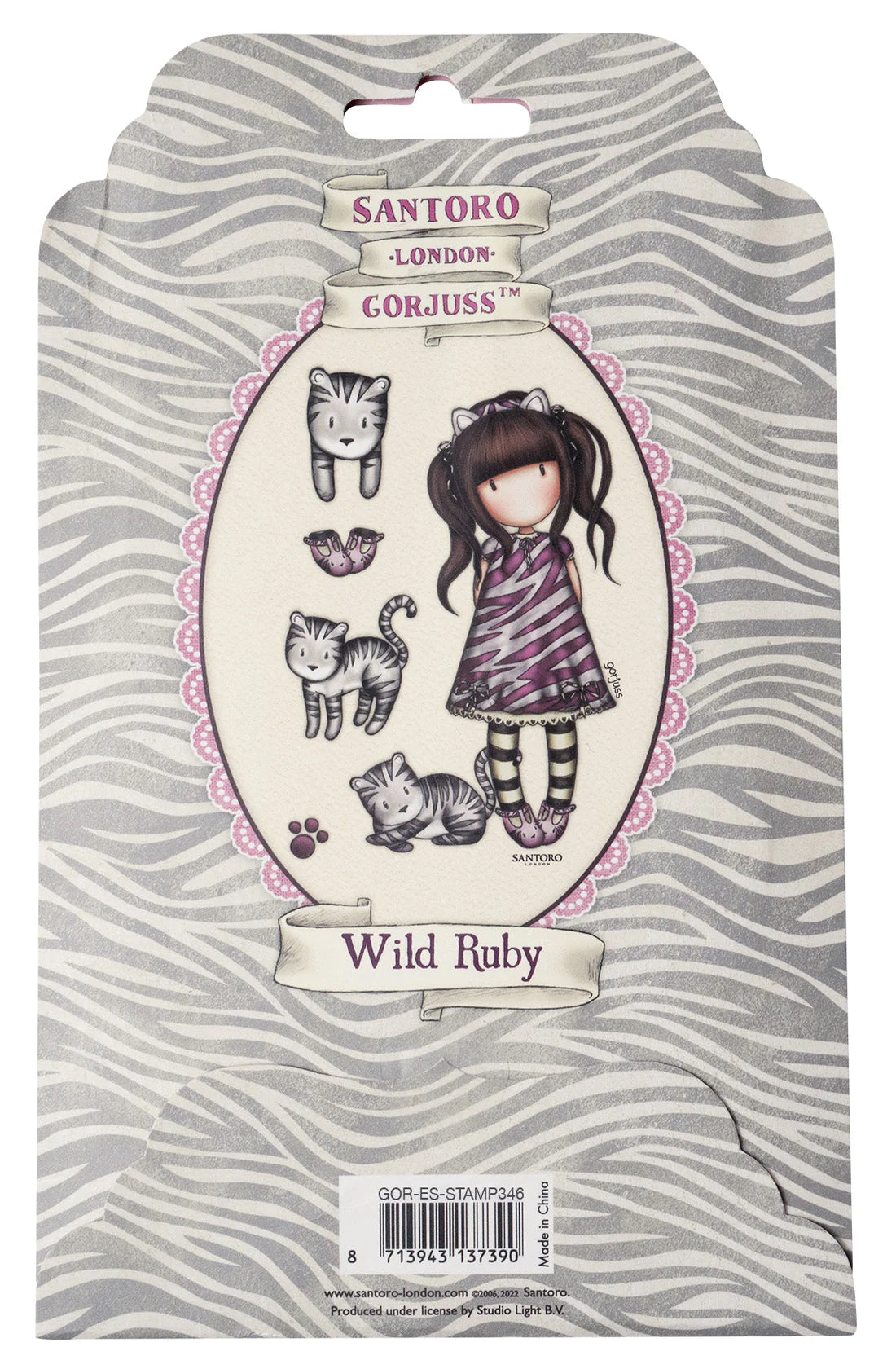 Wild Ruby - Gorjuss - 4.7 x 6.7 inch - Cling Stamp - Studio Light