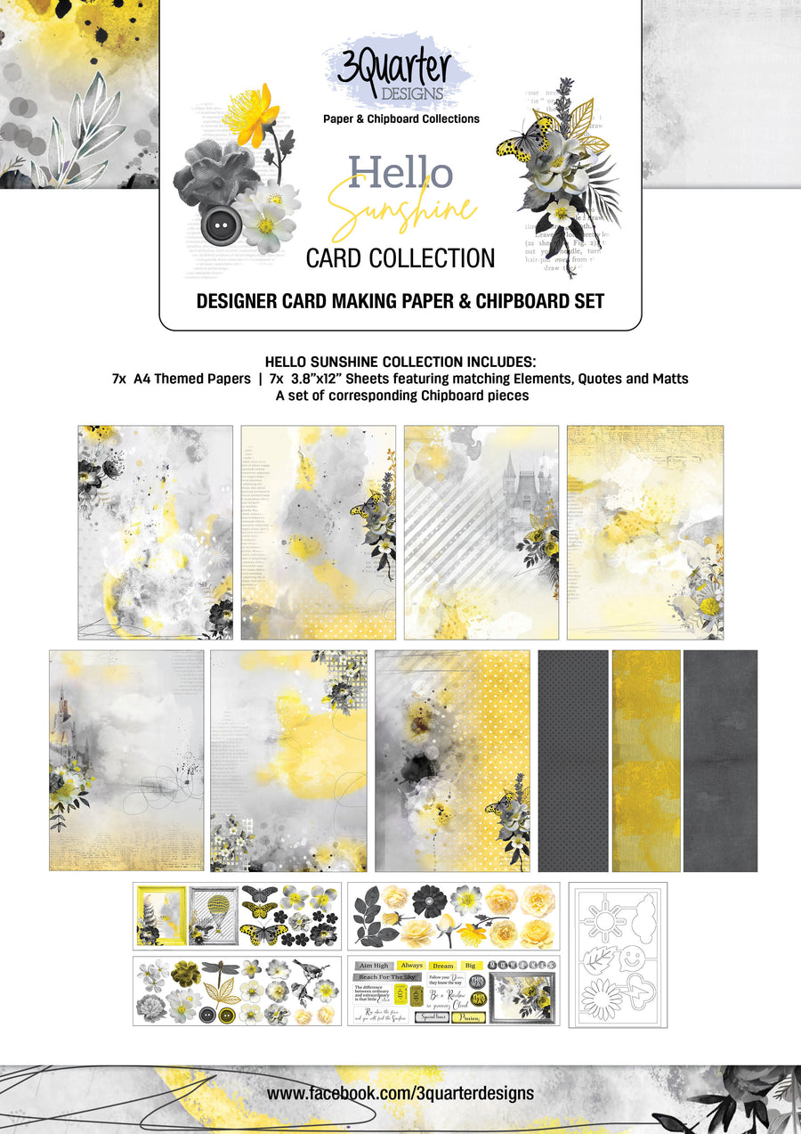 A4 - Hello Sunshine Card Collection - 3 Quarter Designs