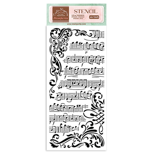 Create Happiness - Stencil - Music - Vicky Papaioannou - Stamperia