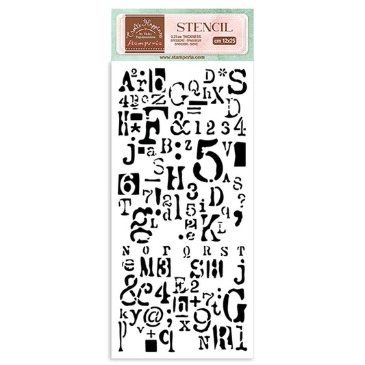 Create Happiness - Stencil - Letter and Numbers - Vicky Papaioannou - Stamperia