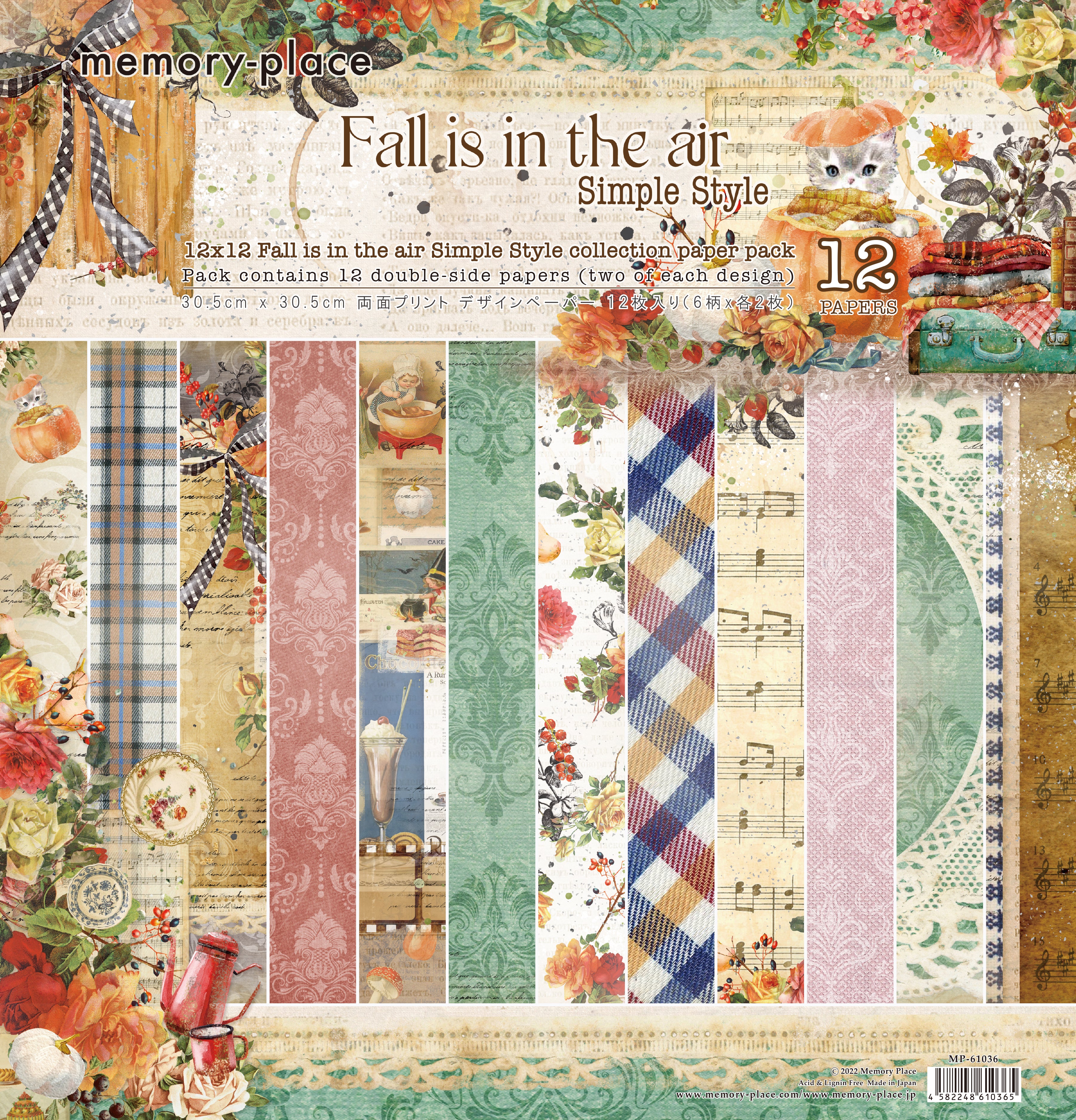 12x12 Paper Pack - Simple Style - Fall Is In The Air - Memory Place - Asuka Studio