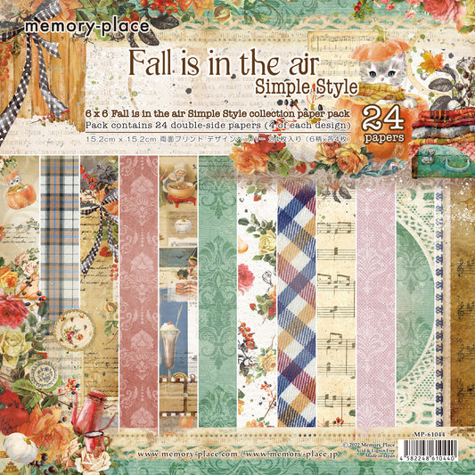 6x6 Paper Pack - Simple Style - Fall Is In The Air - Memory Place - Asuka Studio