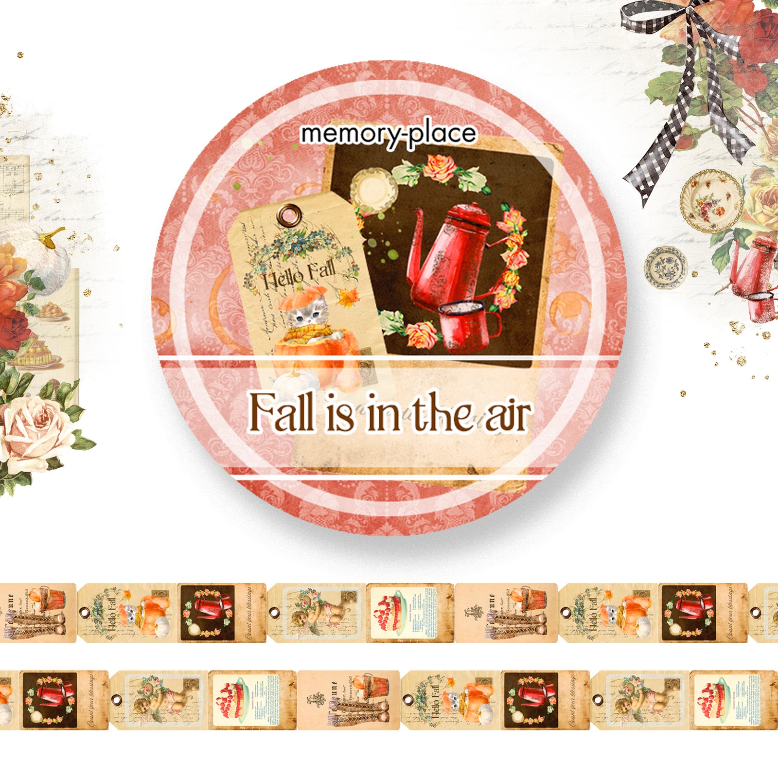Washi Tape 2 - Fall Is In The Air - Memory Place - Asuka Studio