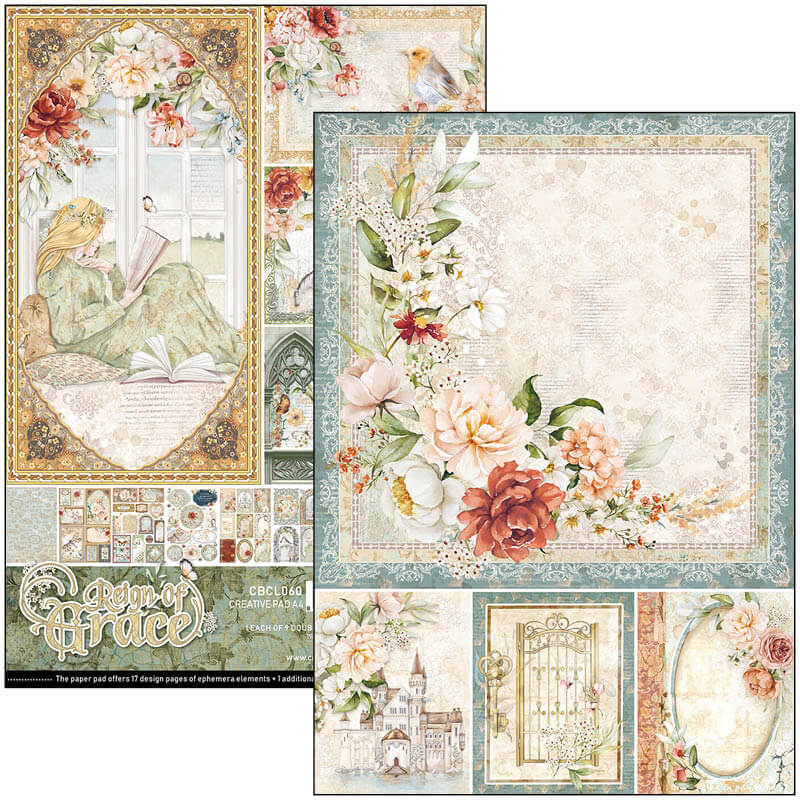 A4 - Reign of Grace - Creative Pad - 9/Pkg - Ciao Bella