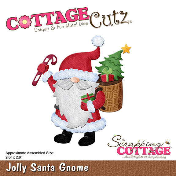 4x4 Jolly Santa Gnome - Die - Cottage Cutz