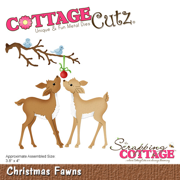 4x4 Christmas Fawns - Die - Cottage Cutz