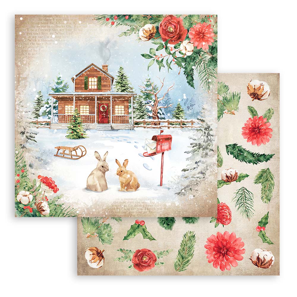 Home For The Holidays - 12x12 Inch - Double Sided Paper Pad  - Stamperia