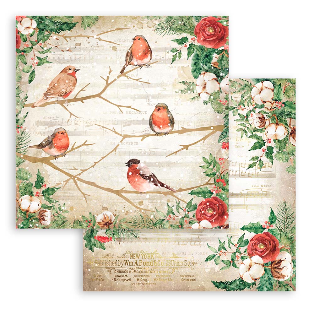 Home For The Holidays - 12x12 Inch - Double Sided Paper Pad  - Stamperia