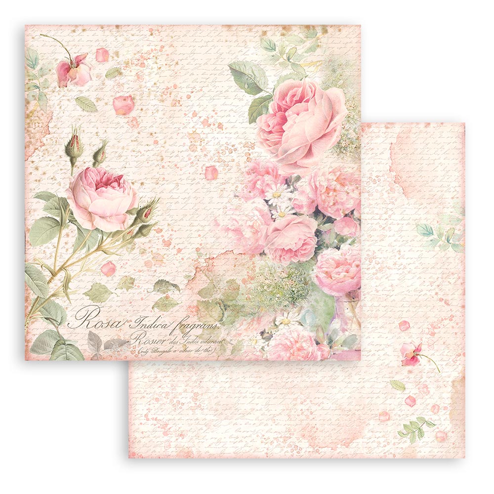 8x8 Inch - Rose Parfum - Scrapbooking Pad - Stamperia