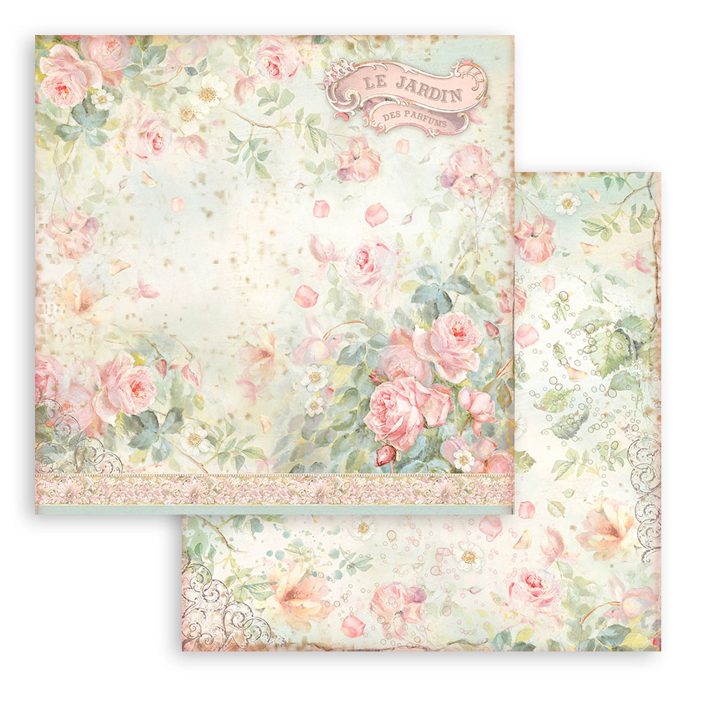 12x12 Inch - Rose Parfum - Scrapbooking Pad - Stamperia