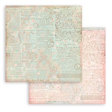 12x12 Inch - Background Selection - Rose Parfum - Scrapbooking Pad - Stamperia