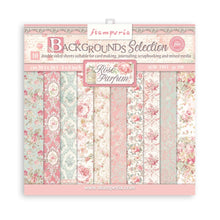 8x8 Inch - Background Selection - Rose Parfum - Scrapbooking Pad - Stamperia