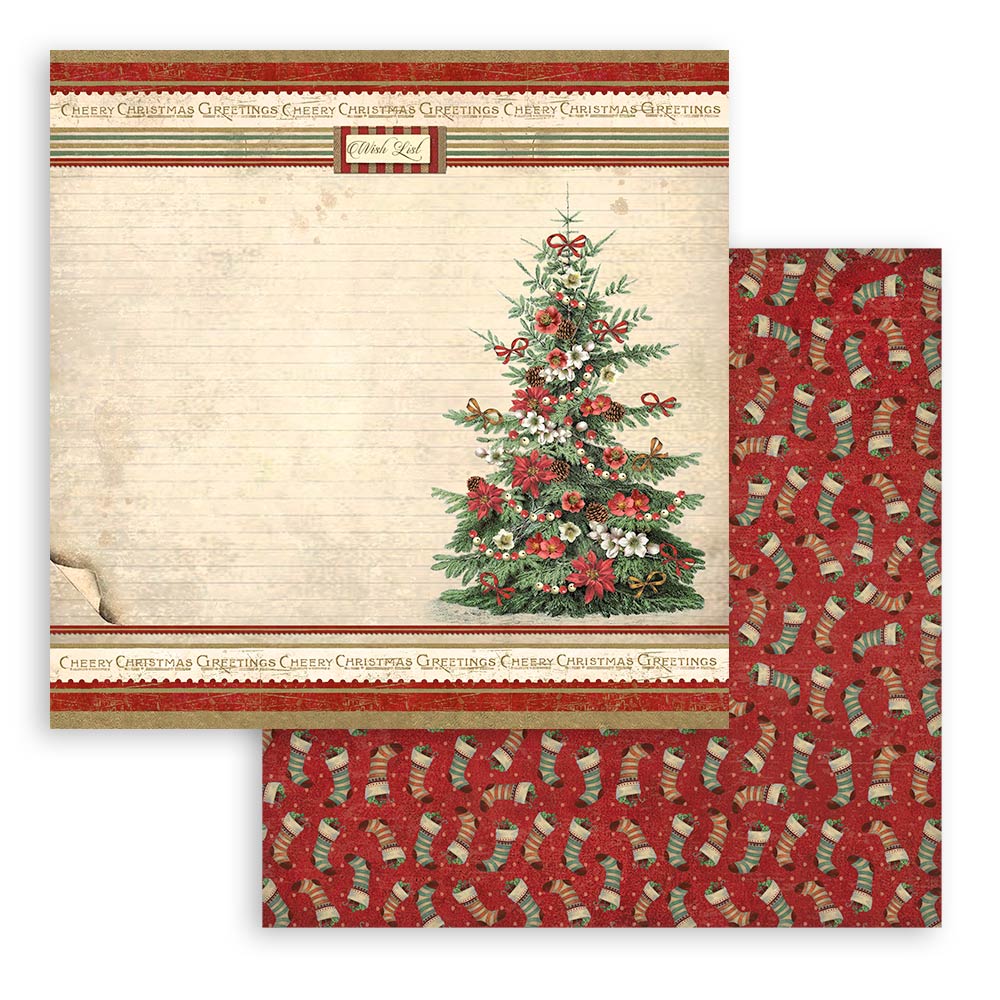 Classic Christmas - 6x6 Inch - Double Sided Paper Pad  - Stamperia