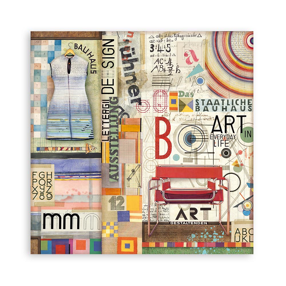 Stamperia - Bauhaus - Scrapbooking Pad - 10 Sheets  - 12x12 Inch