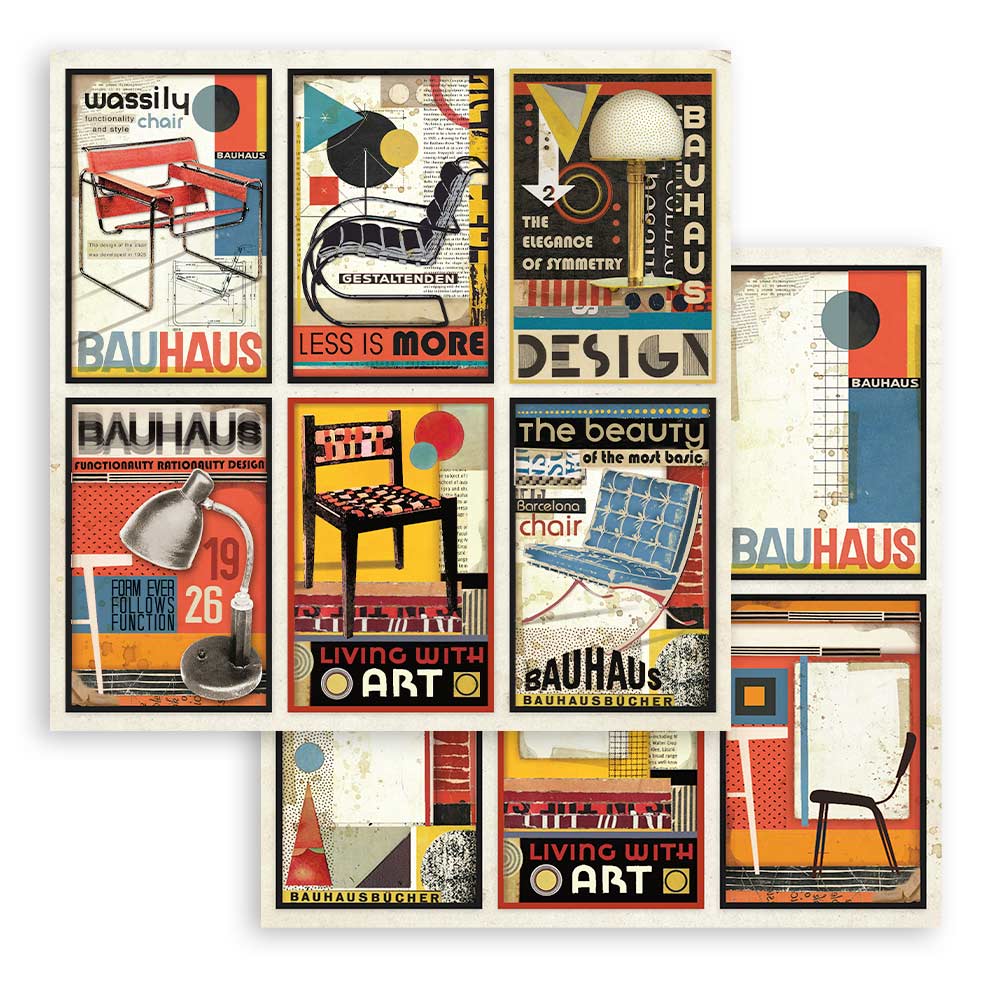 Stamperia - Bauhaus - Scrapbooking Pad - 10 Sheets  - 12x12 Inch