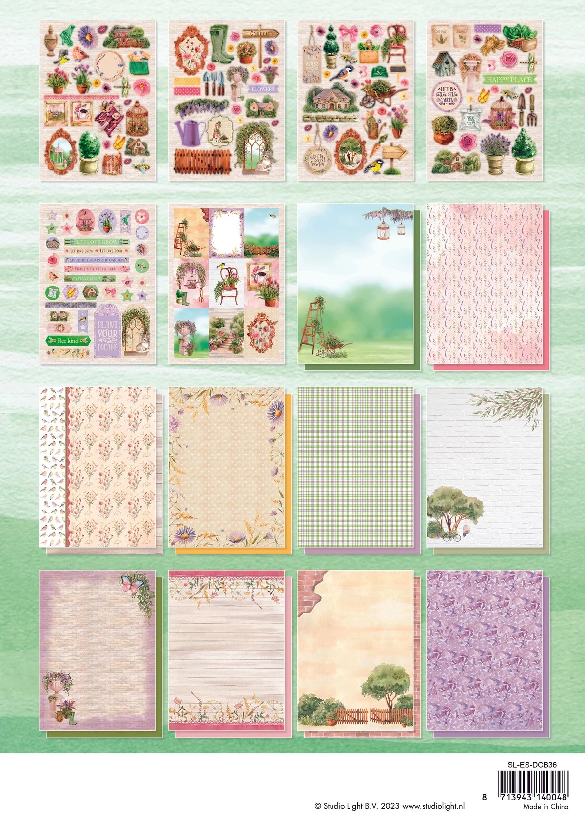 Secret Garden - A4 DIY Paper Block - Die Cuts - Studio Light