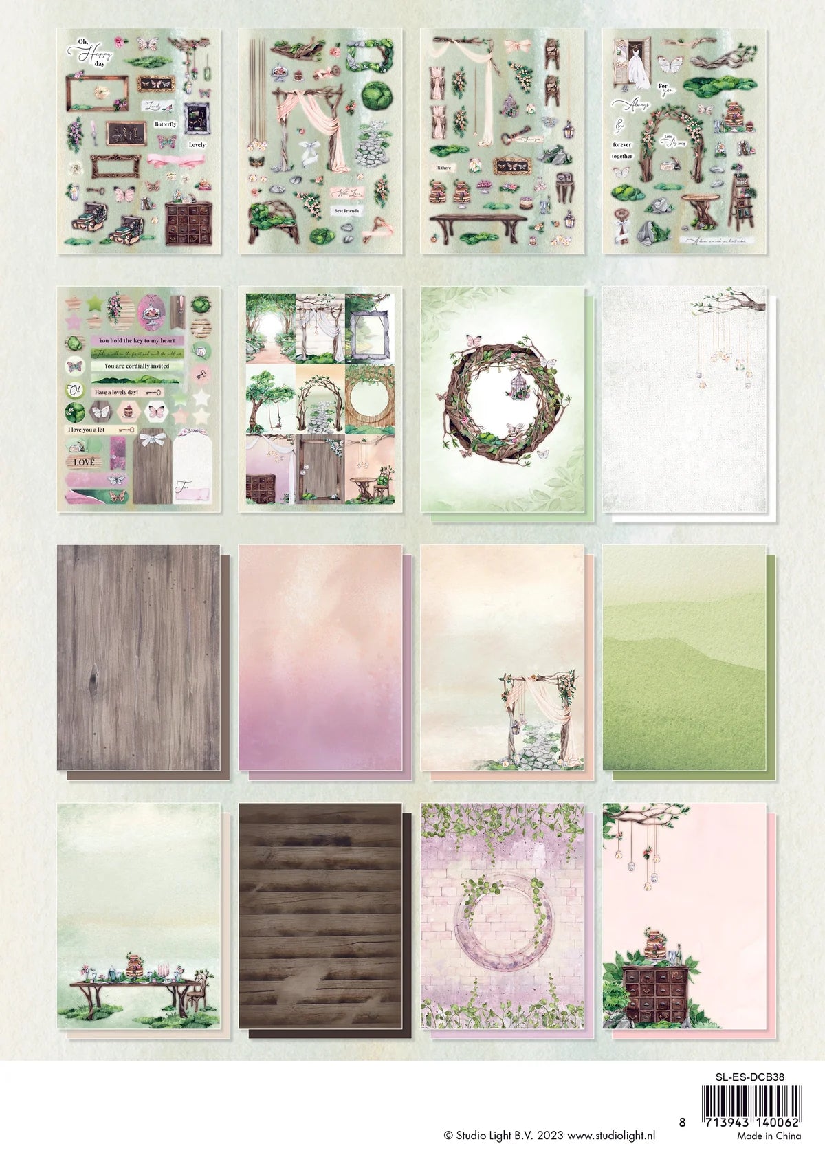 Romantic Forest - A4 DIY Paper Block - Die Cuts - Studio Light