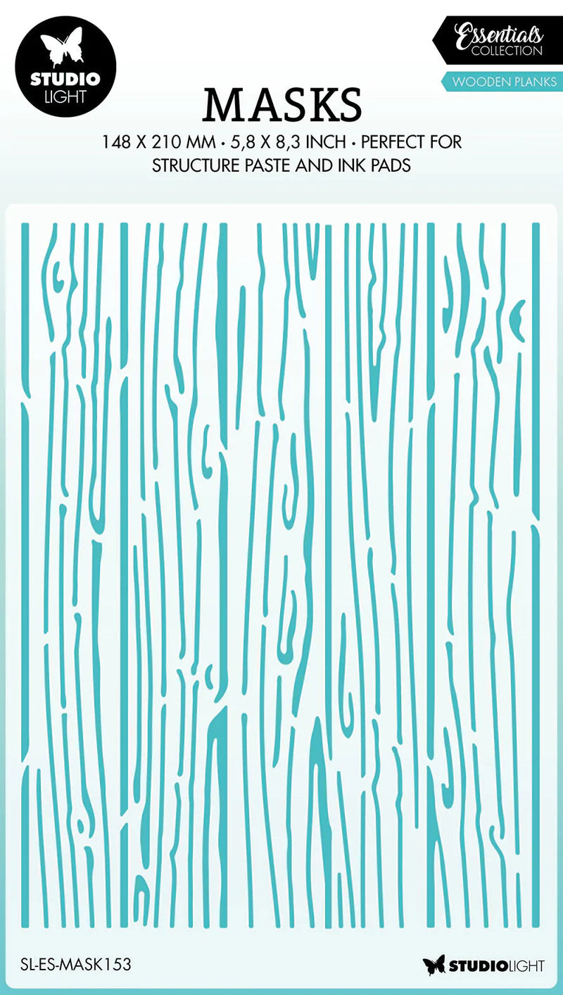 8x6 Stencil - Wooden Planks Essentials Mask - Studio Light