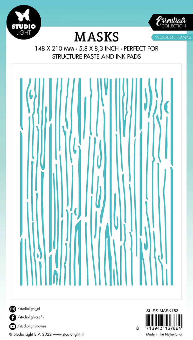 8x6 Stencil - Wooden Planks Essentials Mask - Studio Light