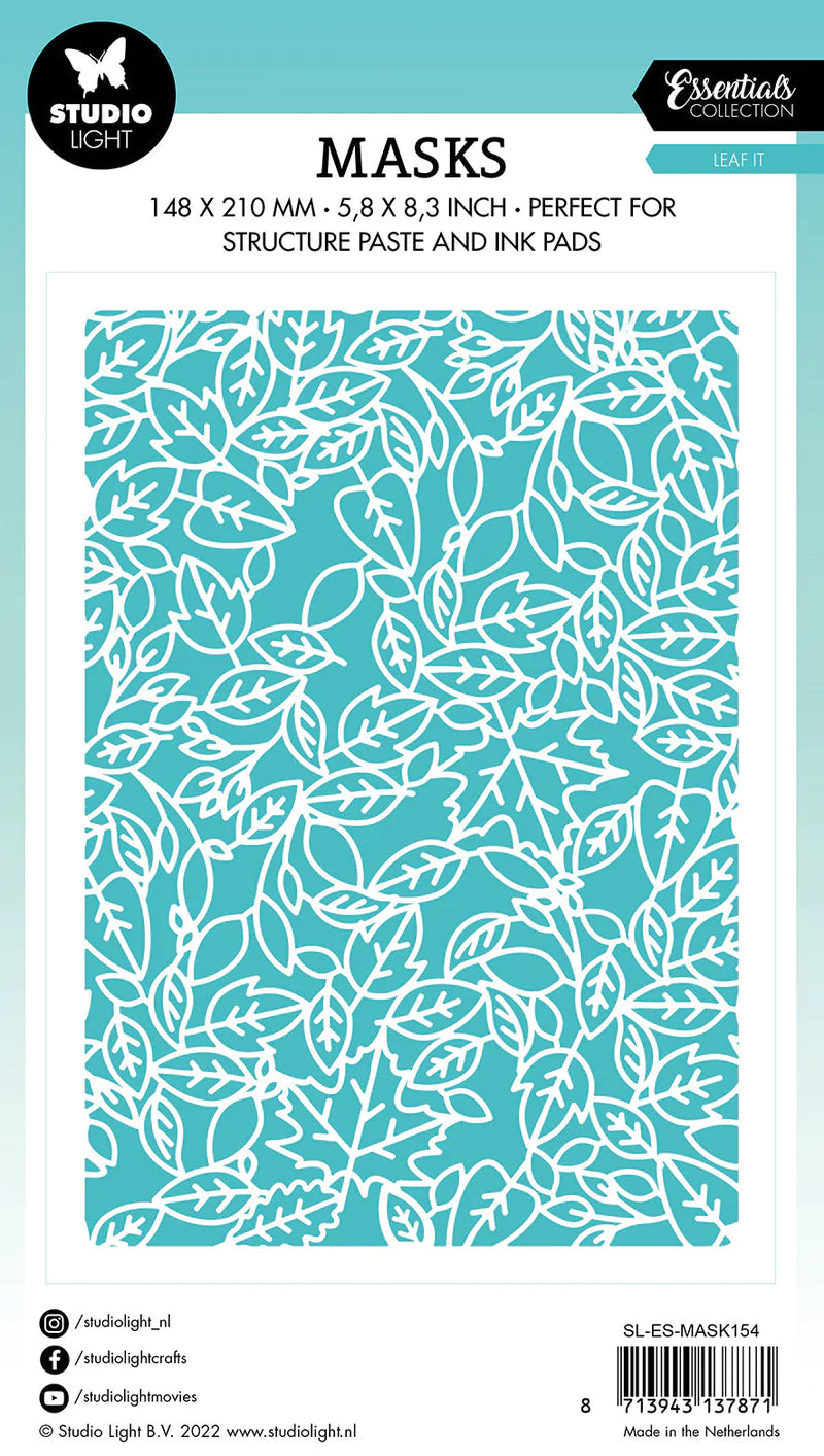 8x6 Stencil - Leaf It - Mask Essentials - Studio Light