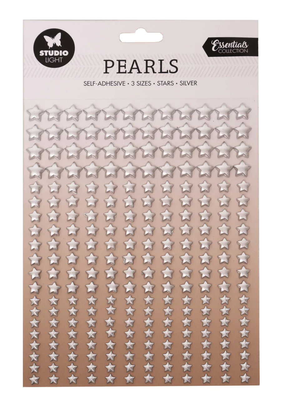 240 Pcs Silver Stars - Self-Adhesive Pearls - Essentials - Studio Light