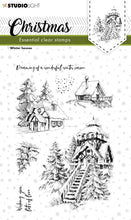 6x4 Clear Stamp - Christmas Winter Houses - Essentials