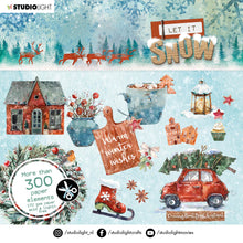 6x6 Die Cut Block - Let It Snow - Paper Elements - Studio Light Nr. 27