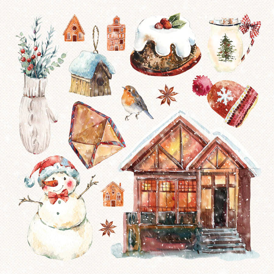 6x6 Die Cut Block - Let It Snow - Paper Elements - Studio Light Nr. 27