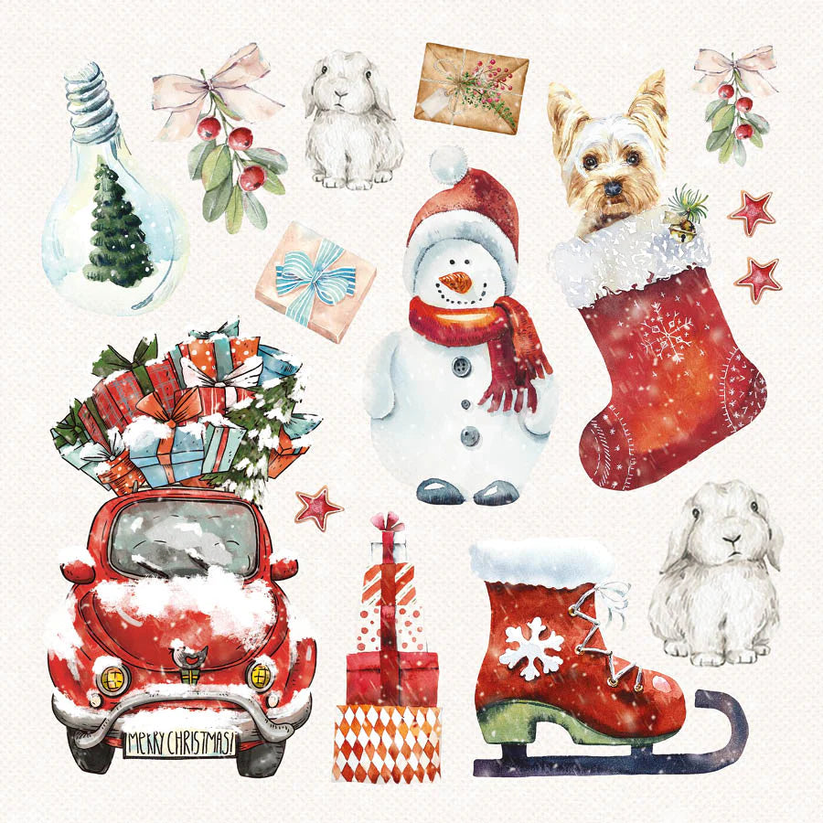 6x6 Die Cut Block - Let It Snow - Paper Elements - Studio Light Nr. 27