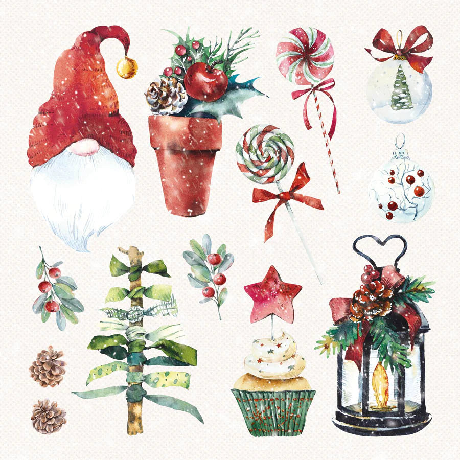 6x6 Die Cut Block - Let It Snow - Paper Elements - Studio Light Nr. 27